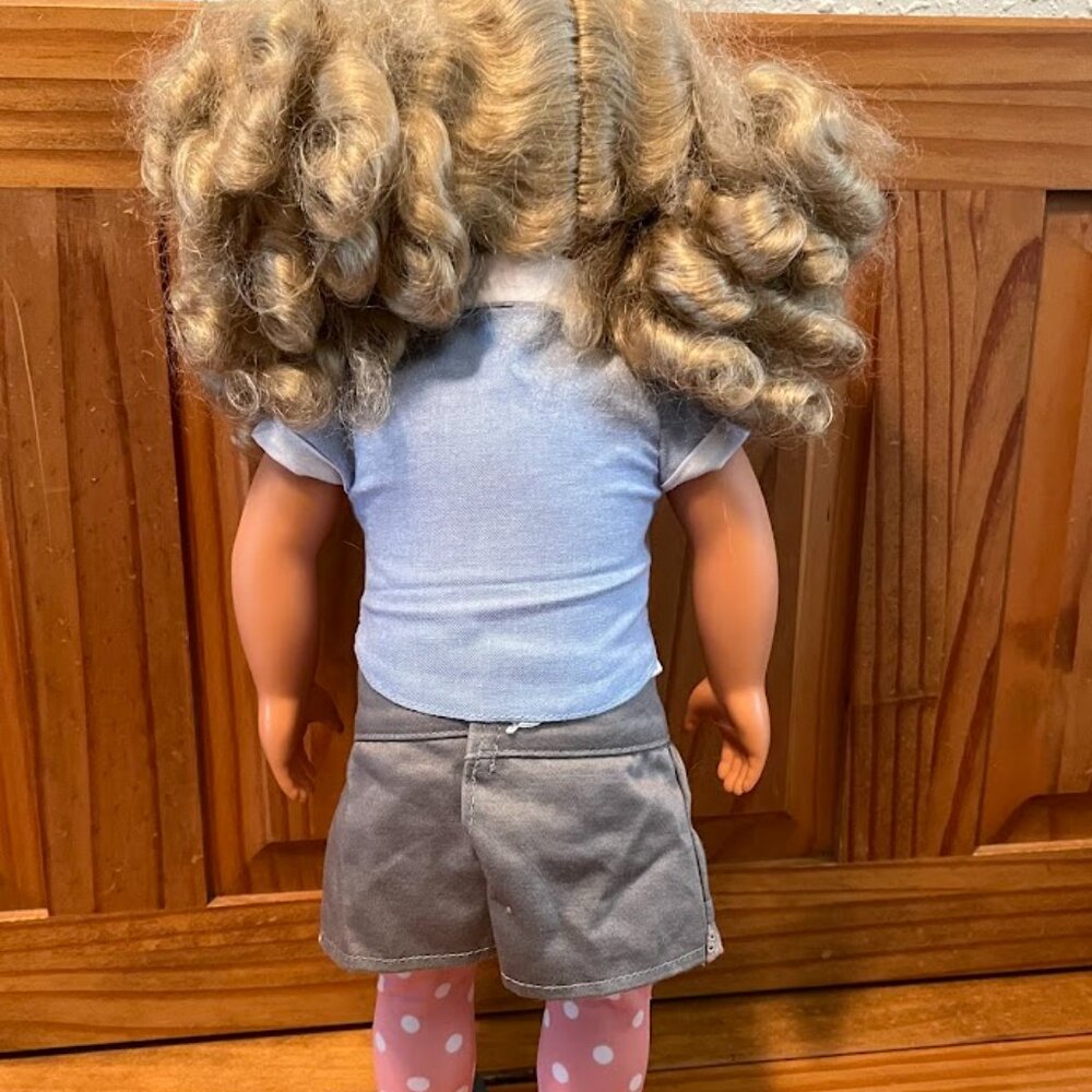Our Generation 18" Doll, Blonde Curly Hair, Blue Eyes - Picture 3 of 5